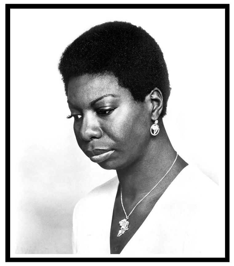 Nina Simone CIRCA 1970 Framed Print 28 x 31