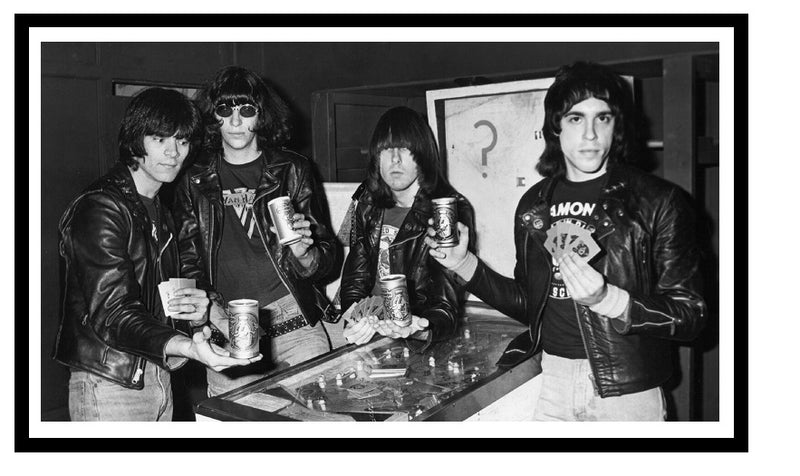 ramones-around-a-pinball-machine-framed-print-33-x-20
