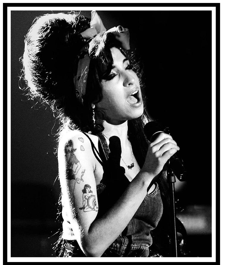 Amy Winehouse MTV Awards Art  Framed Print 38 x 46