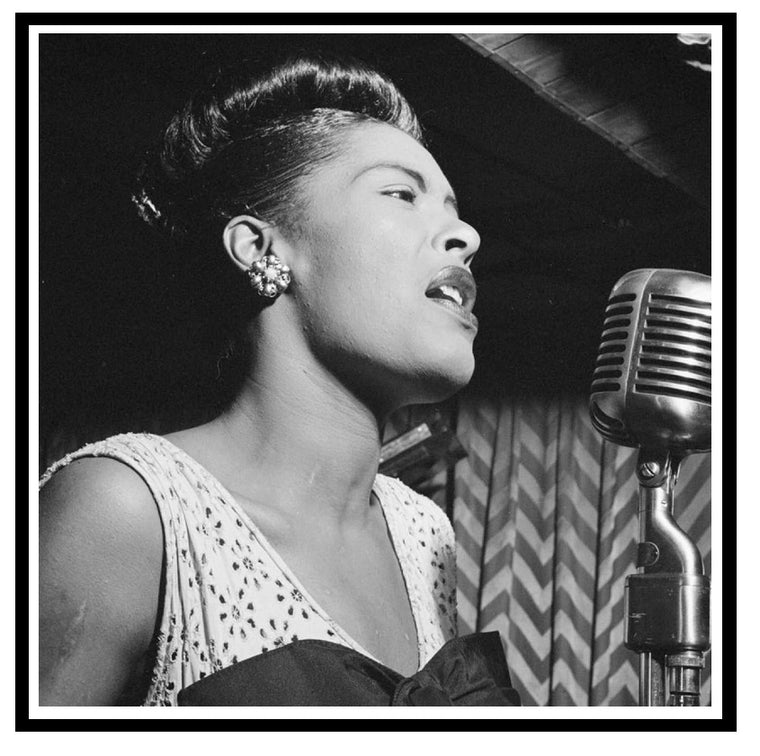 Billie Holiday Singing At The Downbeat Jazz Club 35 x 35