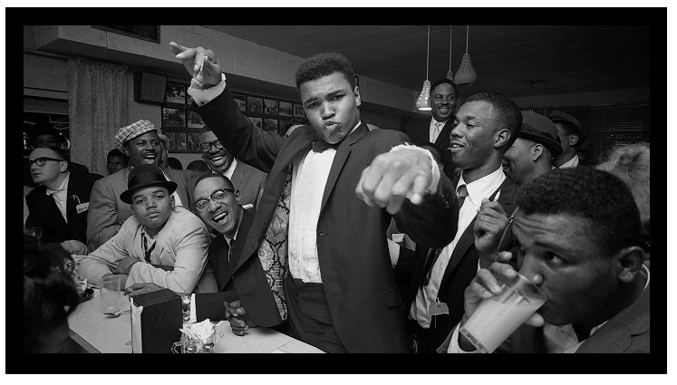 Cassius Clay (Muhammad Ali) victory party Framed Print 33 x 19