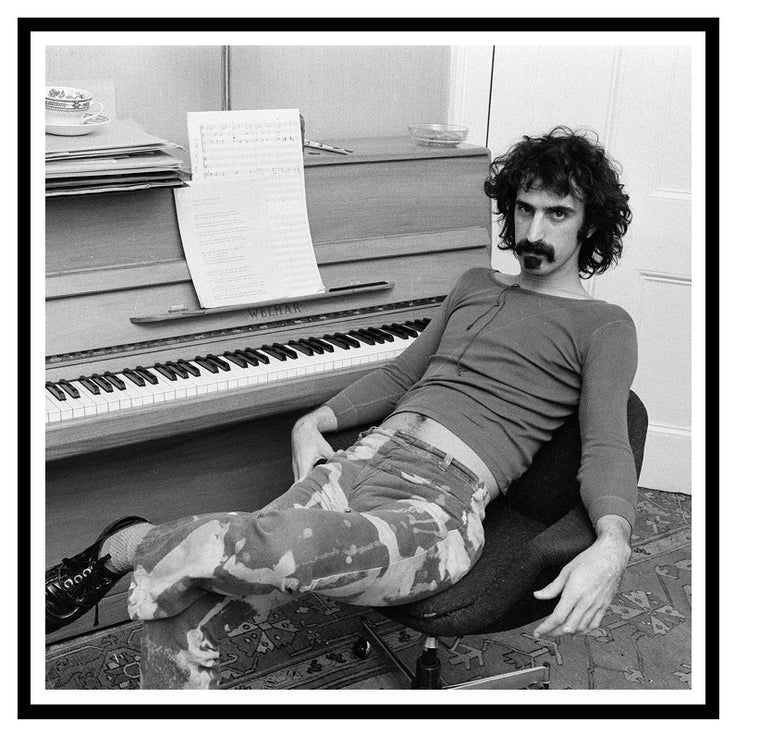 Frank Zappa, American musician, Pictured in London 1971 27 x 27