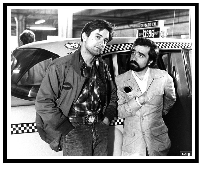 MARTIN SCORSESE and ROBERT DE NIRO in TAXI DRIVER 38 x 31