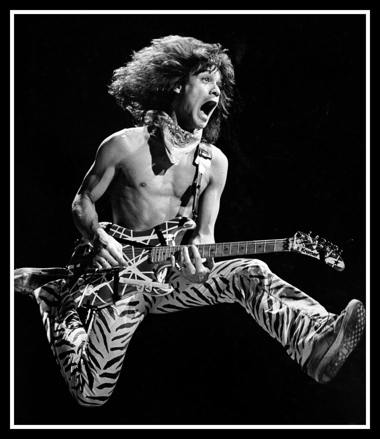 Eddie Van Halen May 13, 1984 Framed Print 38 x 44