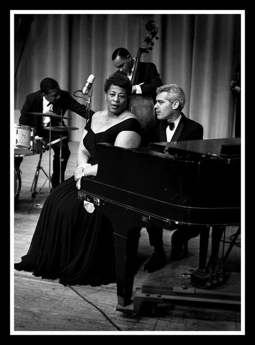 Ella Fitzgerald with jazz pianist Paul Smith 19 x 26