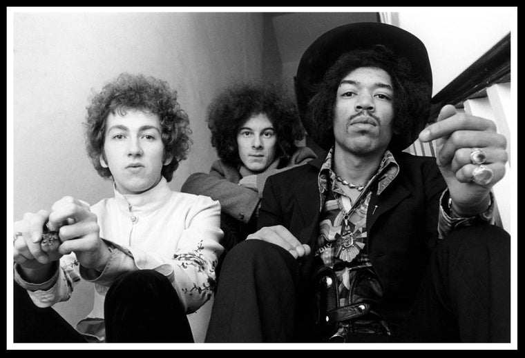 Jimi Hendrix Experience at BBC TV Centre – Framed Print 37 x 26