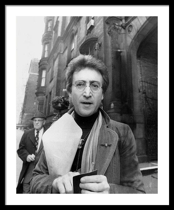 John Lennon returning from florist shop 29 x  35
